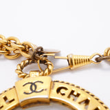 【6jhb0194-k】シャネル ネックレス ヴィンテージ ココマーク シャネルロゴ/ルーペ GPメッキ ゴールド【中古】レディース