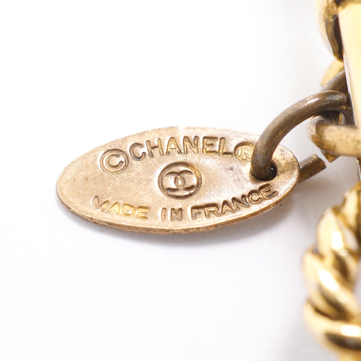 【6jhb0194-k】シャネル ネックレス ヴィンテージ ココマーク シャネルロゴ/ルーペ GPメッキ ゴールド【中古】レディース
