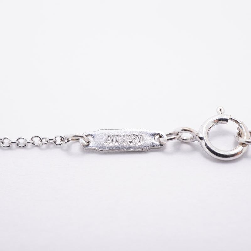 【6jhb0204】ティファニー ネックレス Tスマイル ラージ K18WG ホワイトゴールド【中古】レディース