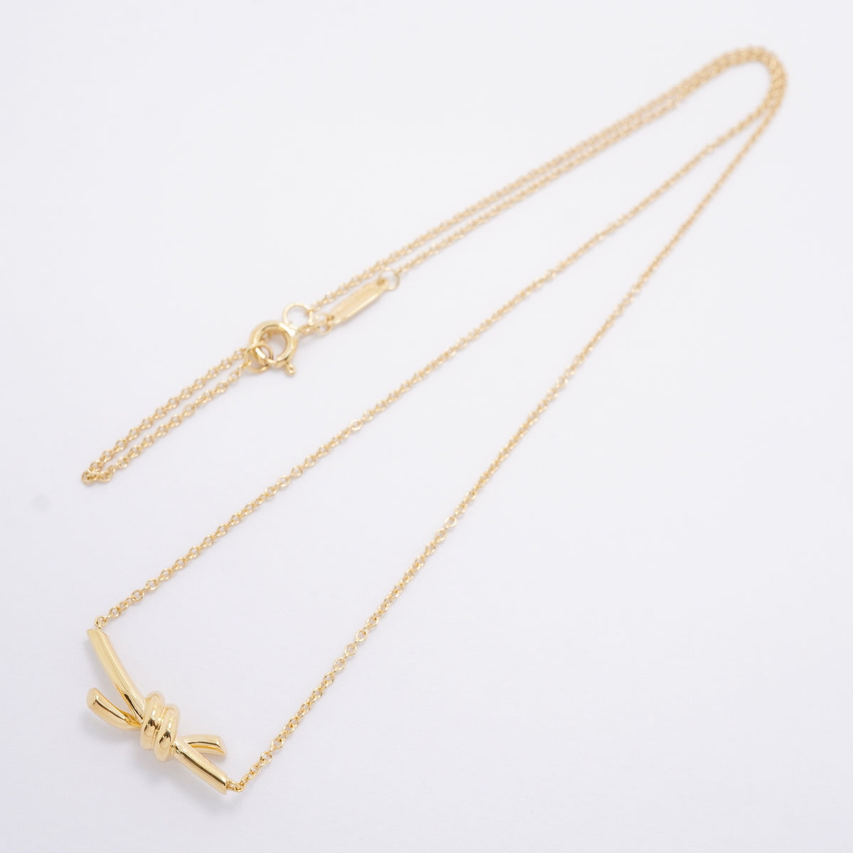 【6jhb0205】ティファニー ネックレス ノット スモール K18YG イエローゴールド【中古】レディース