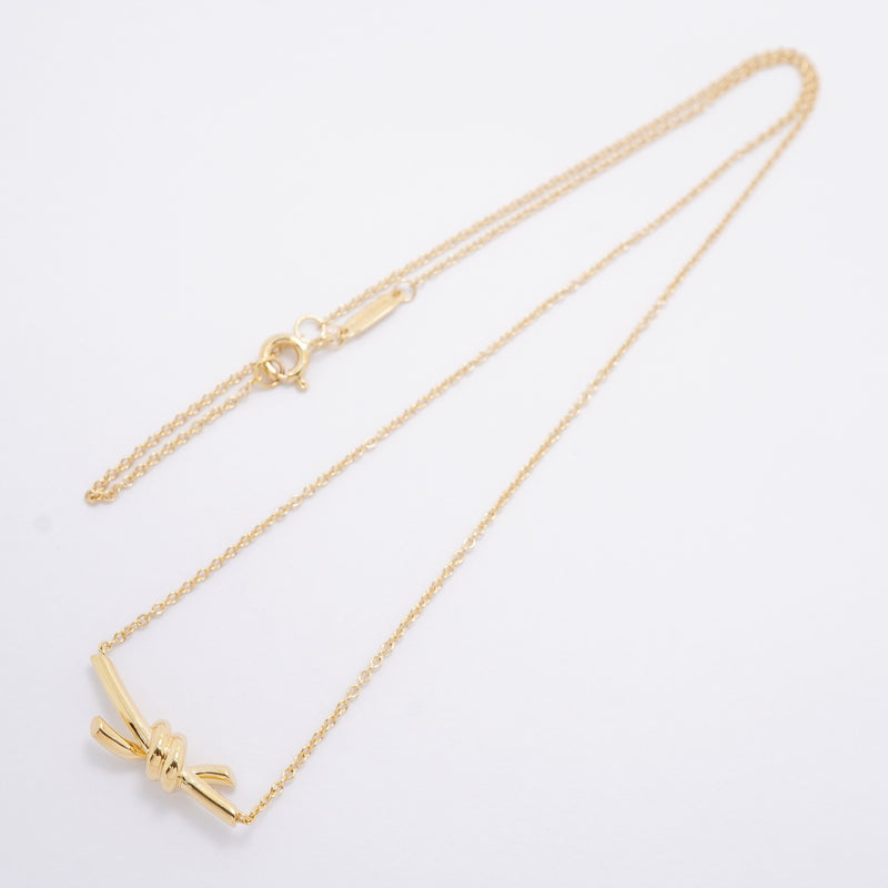 【6jhb0205】ティファニー ネックレス ノット スモール K18YG イエローゴールド【中古】レディース