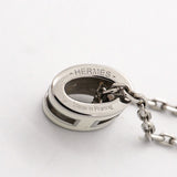 【6jhb0219】エルメス ネックレス ミニポップアッシュ メタル シルバー ホワイト【中古】レディース