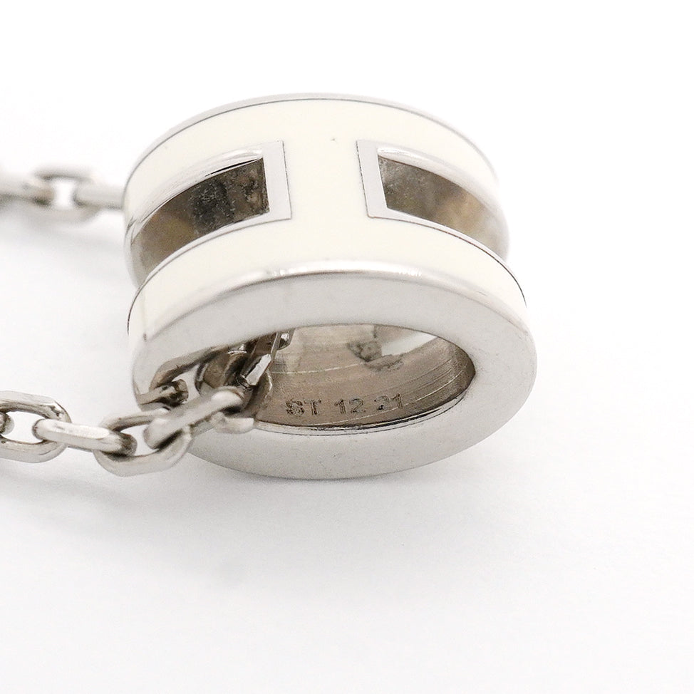 【6jhb0219】エルメス ネックレス ミニポップアッシュ メタル シルバー ホワイト【中古】レディース