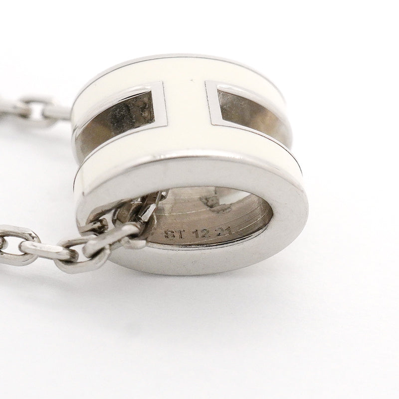 【6jhb0219】エルメス ネックレス ミニポップアッシュ メタル シルバー ホワイト【中古】レディース