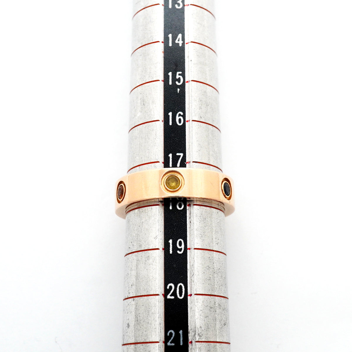 【6jhb0225】カルティエ リング ラブ K18PG ピンクゴールド マルチストーン マルチカラー ＃58【中古】メンズ