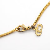【6jhb0228】クリスチャンディオール ネックレス ディオールロゴ GPメッキ ゴールド【中古】レディース