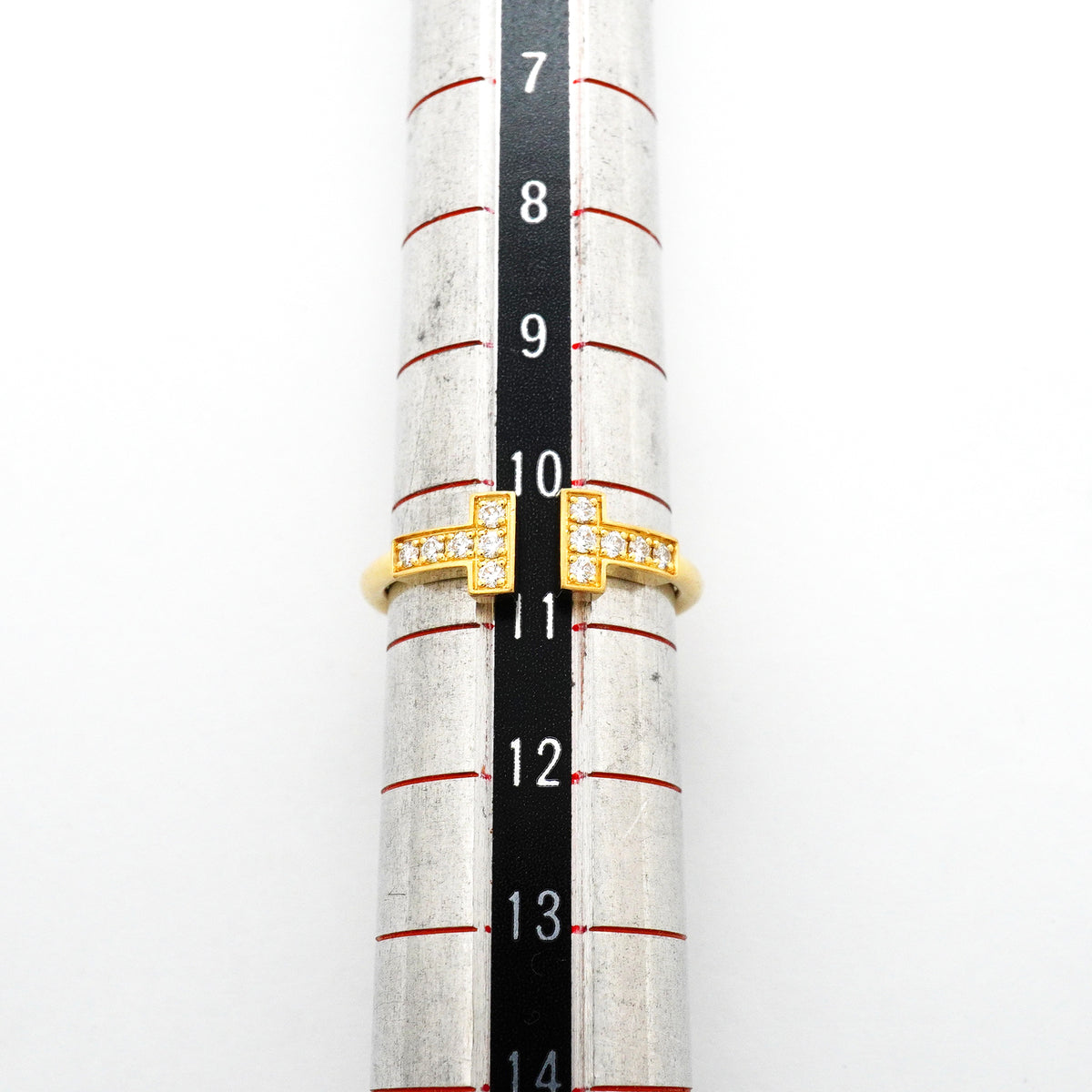 【6jhb0231】ティファニー リング Tワイヤー K18YG イエローゴールド ダイヤモンド 10.5号【中古】レディース