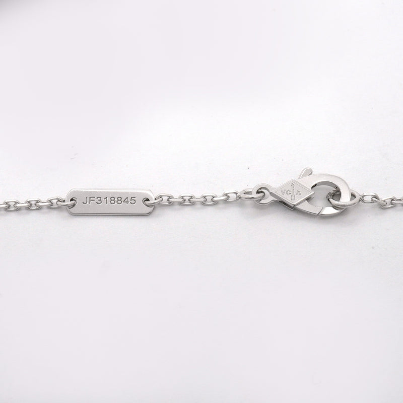 【6jhb0232】ヴァンクリーフ＆アーペル ネックレス ヴィンテージ アルハンブラ K18WG ホワイトゴールド ダイヤモンド【中古】レディース
