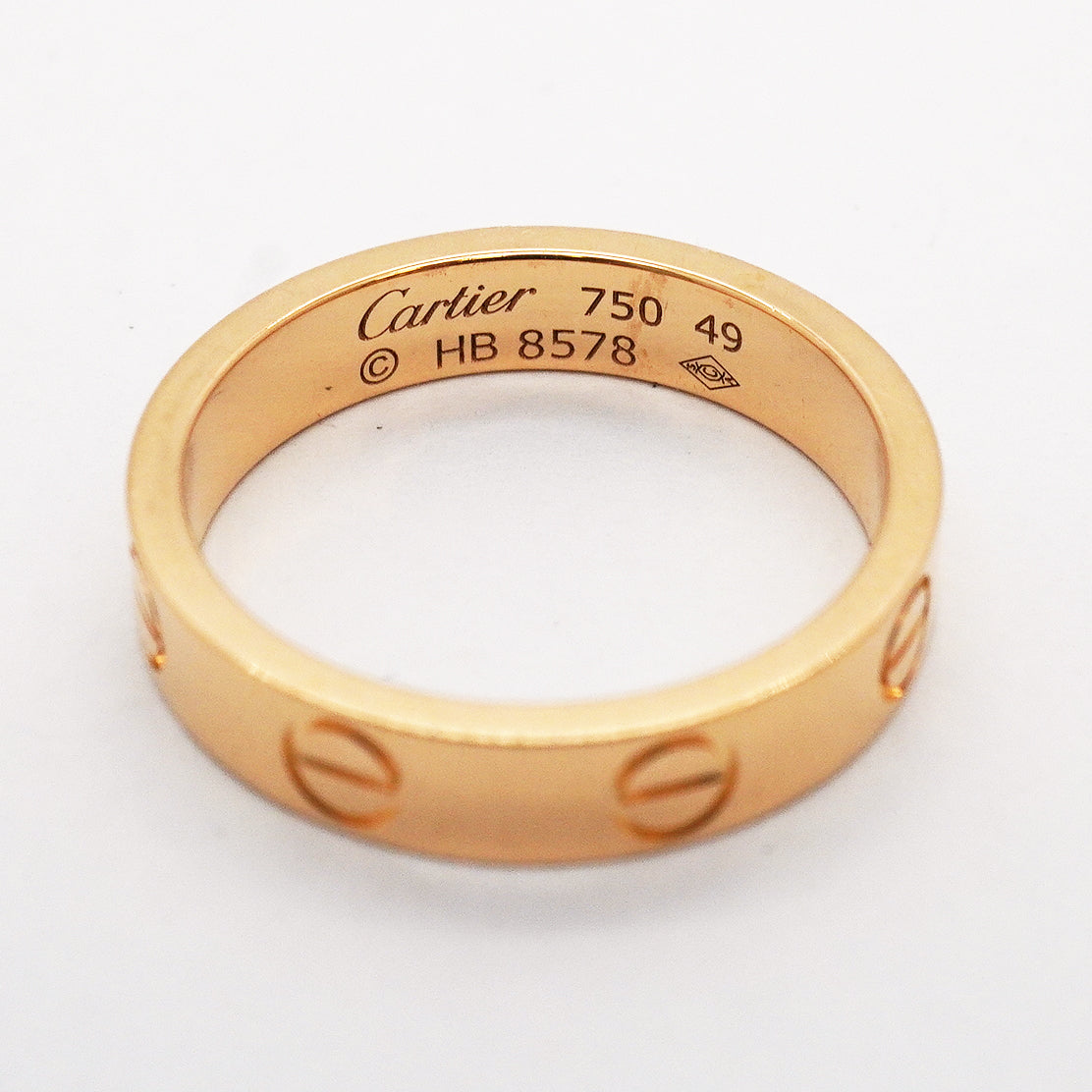 【6jhb0234】カルティエ リング ミニラブ K18PG ピンクゴールド ＃49【中古】レディース