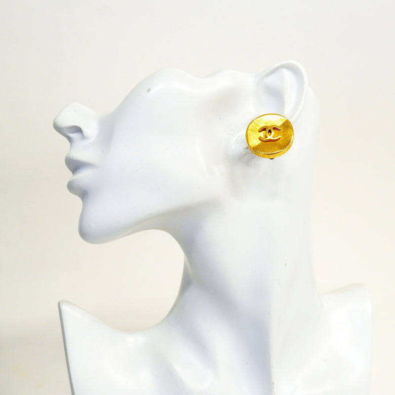 【6jhb0236】シャネル イヤリング ヴィンテージ ココマーク GPメッキ ゴールド【中古】レディース