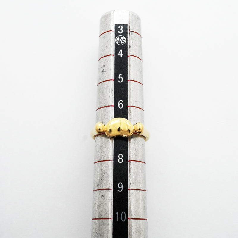 【6jhb0238】ティファニー リング ビーン K18YG イエローゴールド 7号【中古】レディース
