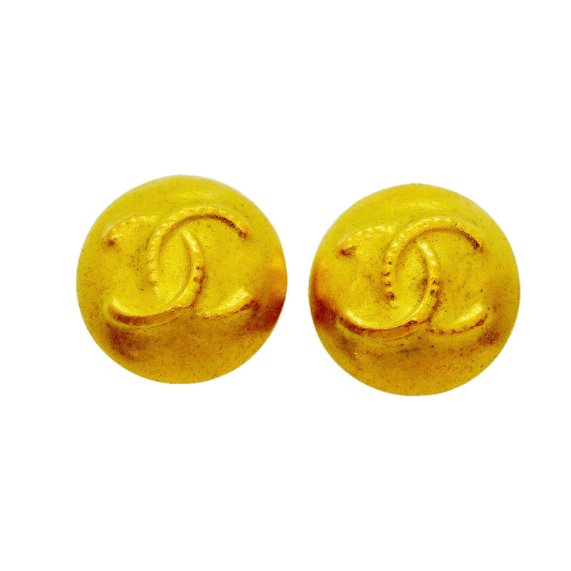 【6jhb0243】シャネル イヤリング ヴィンテージ ココマーク 丸型 サークル GPメッキ ゴールド【中古】レディース