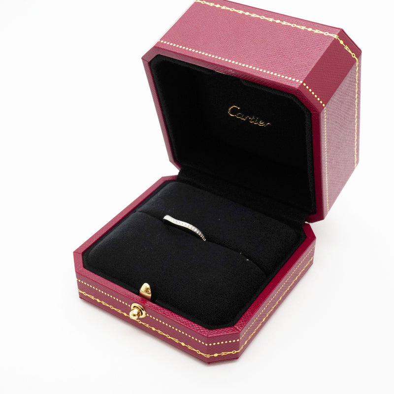 【6jhb0246】カルティエ リング バレリーナ Pt950 プラチナ ダイヤモンド ＃49【中古】レディース
