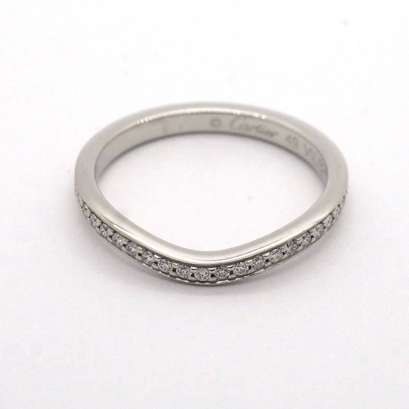 【6jhb0246】カルティエ リング バレリーナ Pt950 プラチナ ダイヤモンド ＃49【中古】レディース