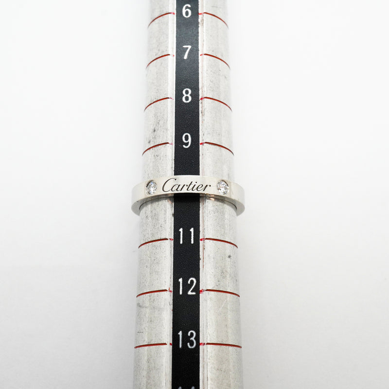 【6jhb0247】カルティエ リング Cドゥ 2PD Pt950 プラチナ ダイヤモンド ＃50【中古】レディース