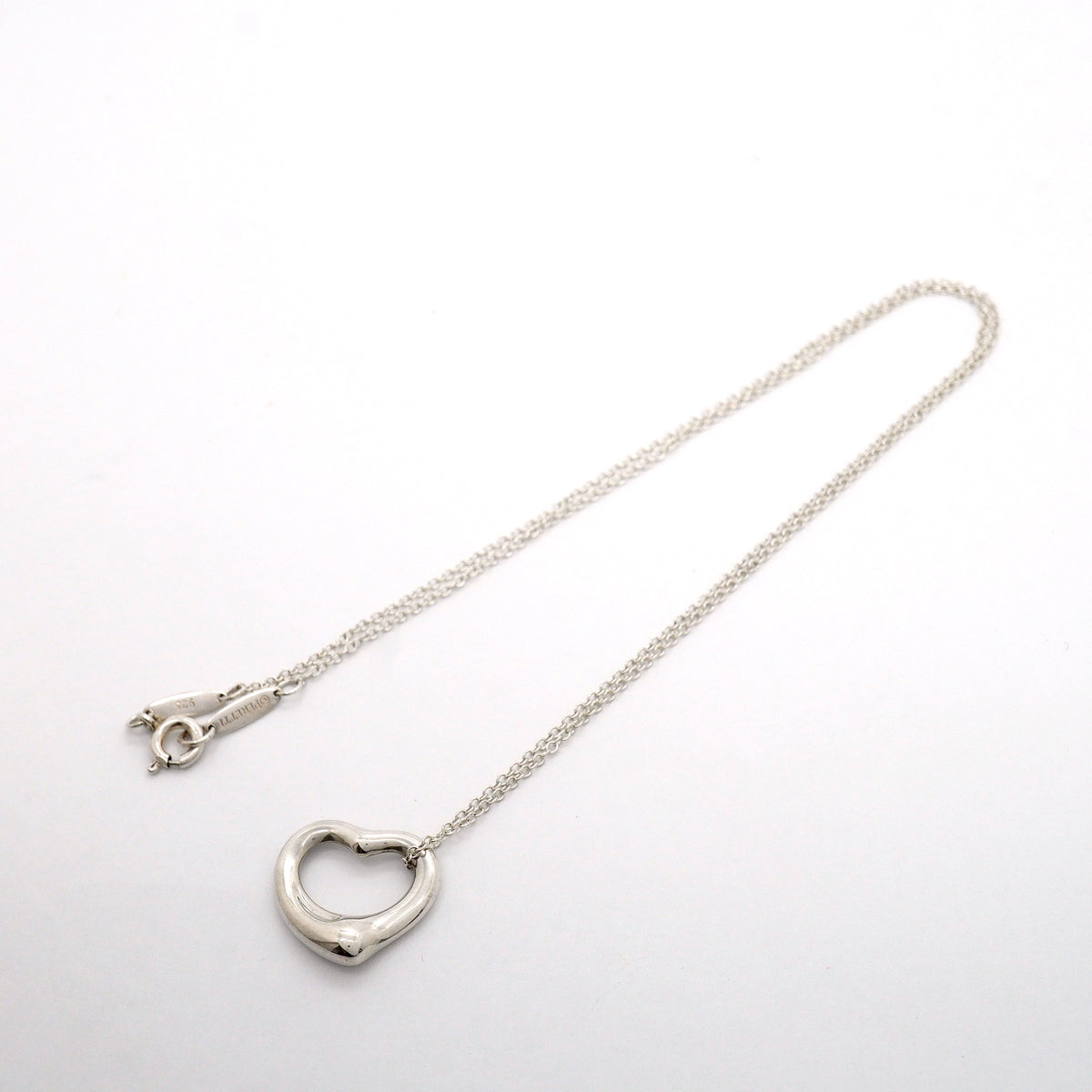 【6jhb0254】ティファニー ネックレス オープンハート シルバー925【中古】レディース
