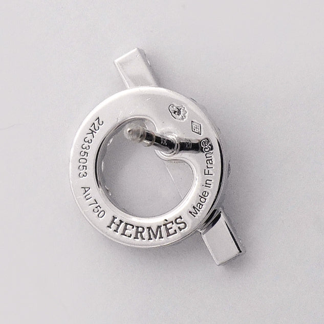 【6jhb0256】エルメス ピアス フィネス K18WG ホワイトゴールド ダイヤモンド【中古】レディース