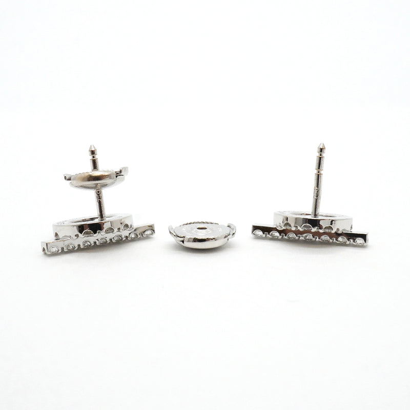 【6jhb0256】エルメス ピアス フィネス K18WG ホワイトゴールド ダイヤモンド【中古】レディース