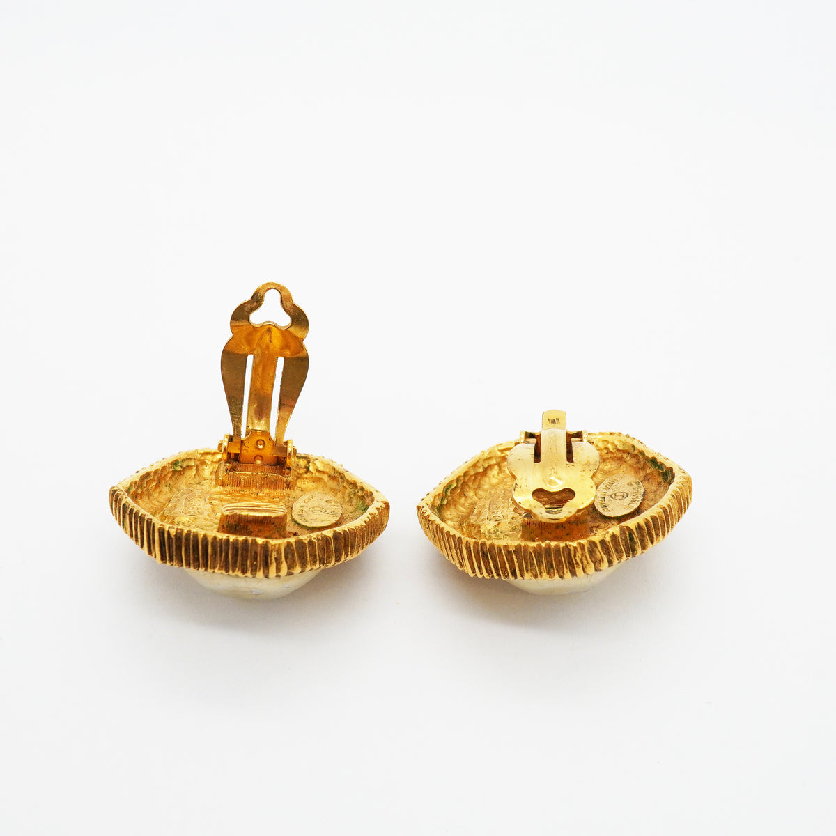 【6jhb0260】シャネル イヤリング ヴィンテージ GPメッキ フェイクパール ゴールド【中古】レディース