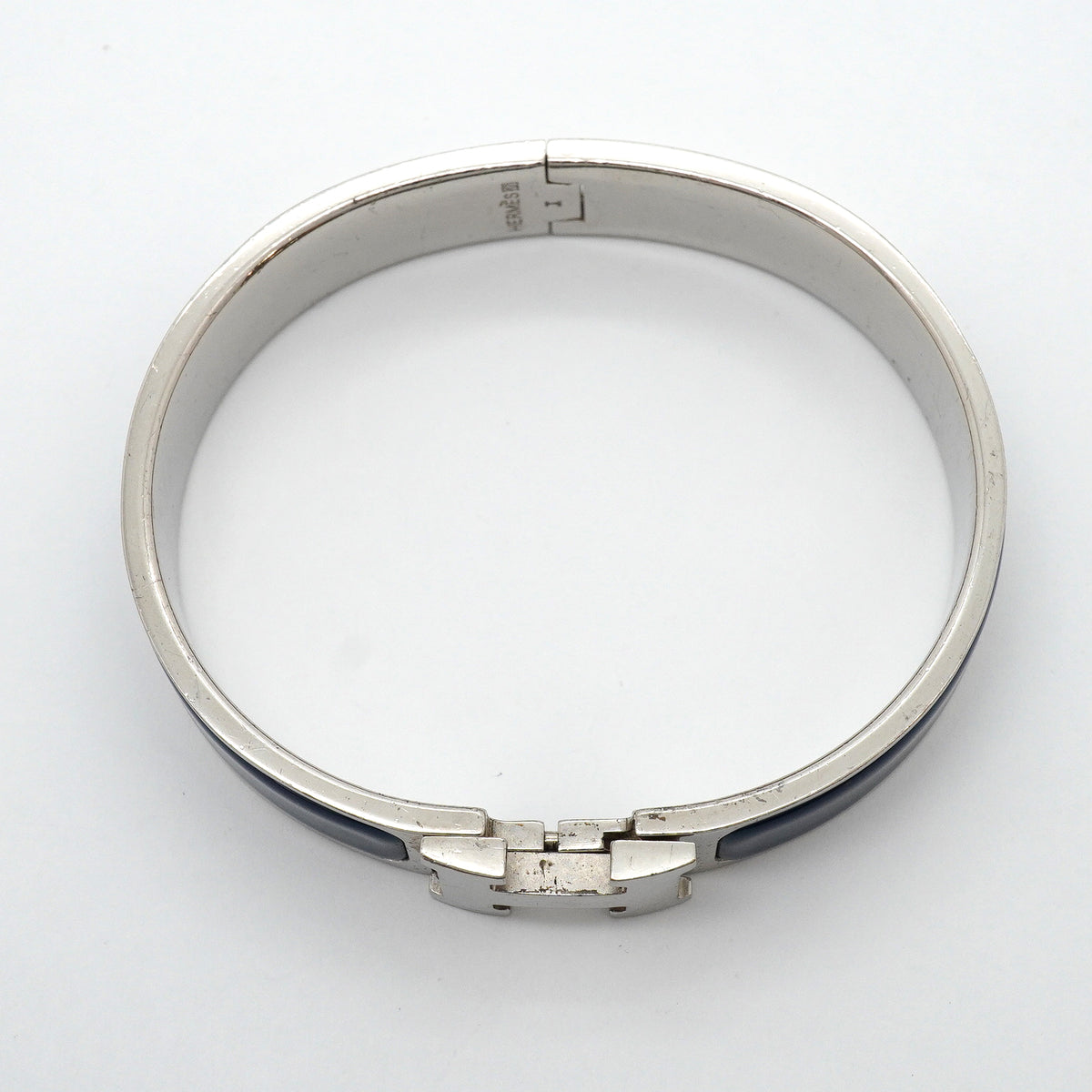 【6jhb0262】エルメス バングル クリッククラックPM メタル シルバー【中古】レディース