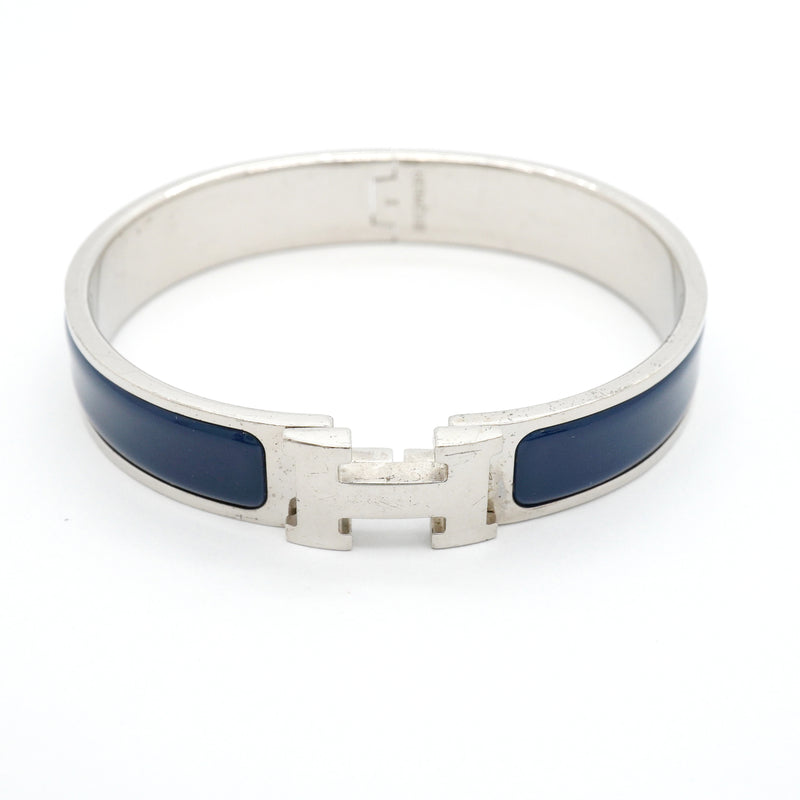 【6jhb0262】エルメス バングル クリッククラックPM メタル シルバー【中古】レディース