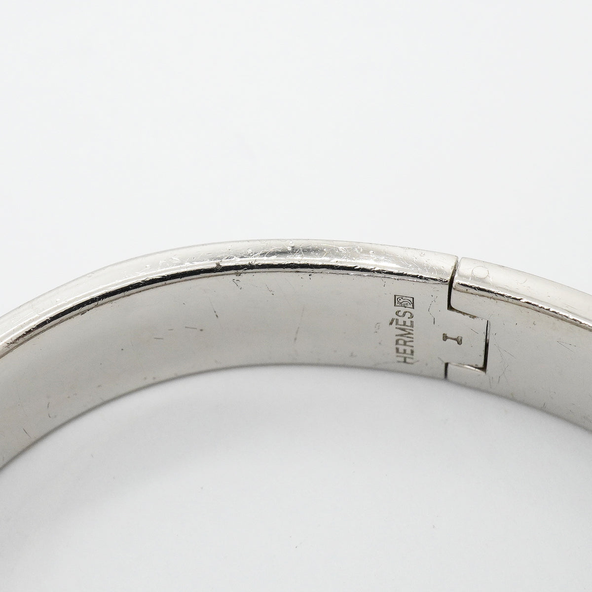 【6jhb0262】エルメス バングル クリッククラックPM メタル シルバー【中古】レディース