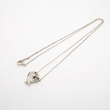 【6jhb0270】ティファニー ネックレス ラビングハート シルバー925 レッド【中古】レディース