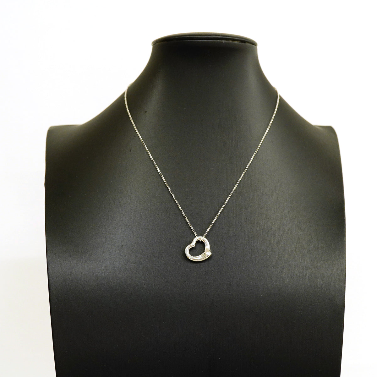 【6jhb0302-k】ティファニー ネックレス オープンハート シルバー925【中古】レディース