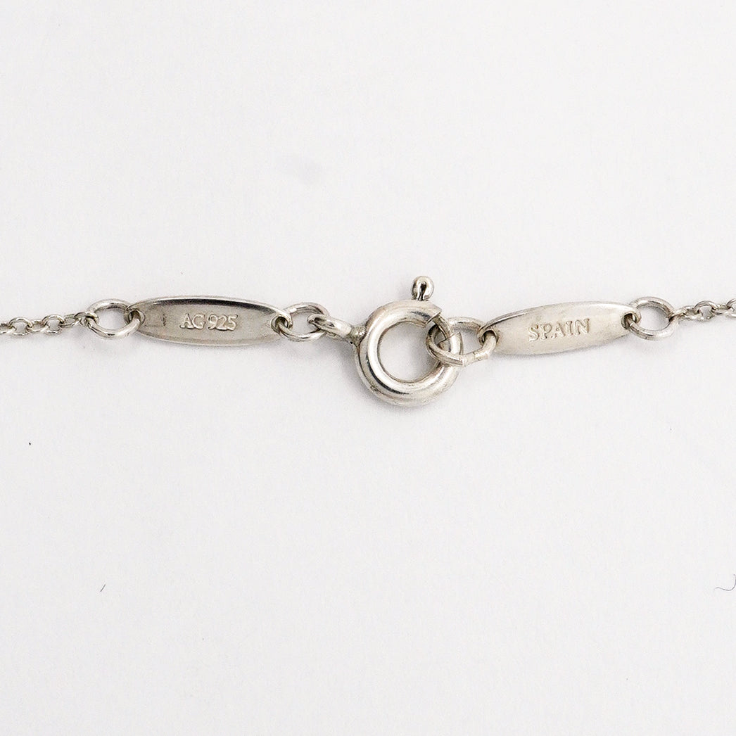 【6jhb0302-k】ティファニー ネックレス オープンハート シルバー925【中古】レディース
