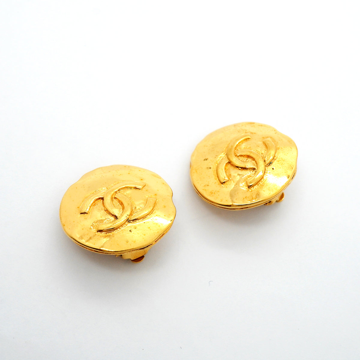 【6jhb0305-k】シャネル イヤリング ヴィンテージ ココマーク GPメッキ ゴールド【中古】レディース