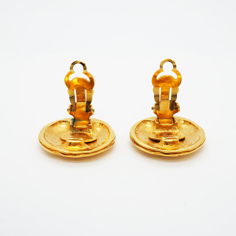 【6jhb0305-k】シャネル イヤリング ヴィンテージ ココマーク GPメッキ ゴールド【中古】レディース