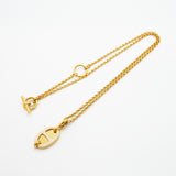 【6jhb0308-k】エルメス ネックレス ミニマイヨンPM GPメッキ ゴールド アイボリー【中古】レディース