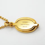 【6jhb0308-k】エルメス ネックレス ミニマイヨンPM GPメッキ ゴールド アイボリー【中古】レディース
