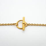 【6jhb0308-k】エルメス ネックレス ミニマイヨンPM GPメッキ ゴールド アイボリー【中古】レディース