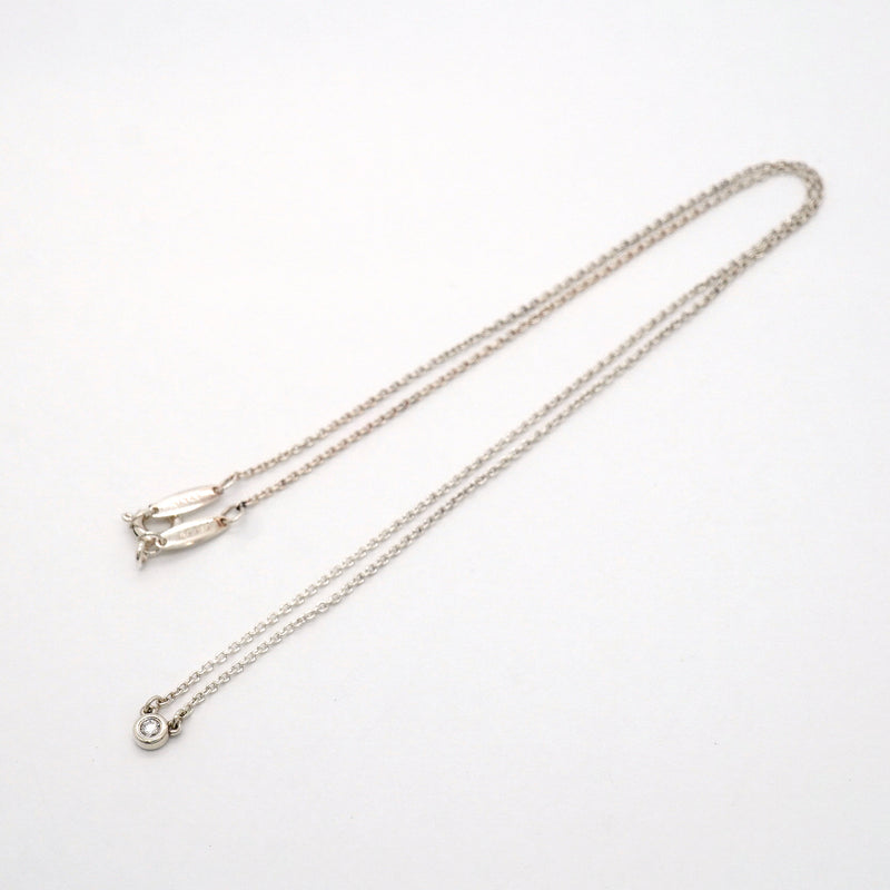 【6jhb0310-k】ティファニー ネックレス バイザヤード 1PD シルバー925 ダイヤモンド【中古】レディース