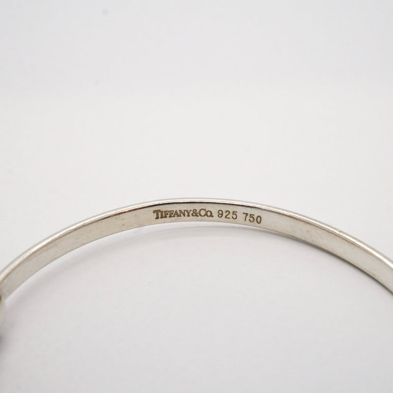 【6jhb0313-k】ティファニー バングル フック&アイ K18YG イエローゴールド シルバー925【中古】レディース
