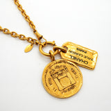 【6jhb0316-k】シャネル ネックレス ヴィンテージ ココマーク シャネルロゴ/カンボン GPメッキ ゴールド【中古】レディース