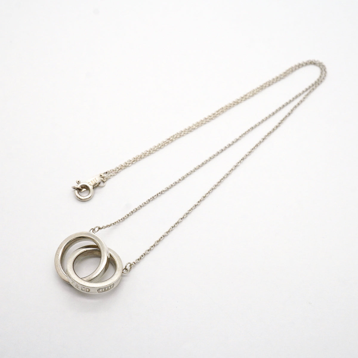 【6jhb0318-k】ティファニー ネックレス 1837/インターロッキング シルバー925【中古】レディース