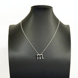 【6jhb0323-k】ティファニー ネックレス イニシャルM シルバー925【中古】レディース