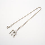 【6jhb0323-k】ティファニー ネックレス イニシャルM シルバー925【中古】レディース