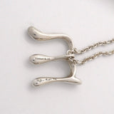【6jhb0323-k】ティファニー ネックレス イニシャルM シルバー925【中古】レディース