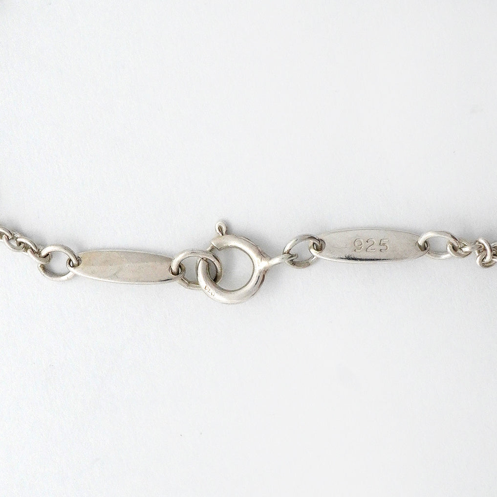 【6jhb0323-k】ティファニー ネックレス イニシャルM シルバー925【中古】レディース