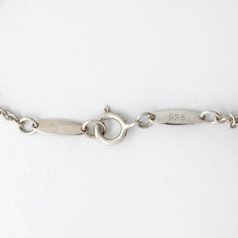 【6jhb0323-k】ティファニー ネックレス イニシャルM シルバー925【中古】レディース