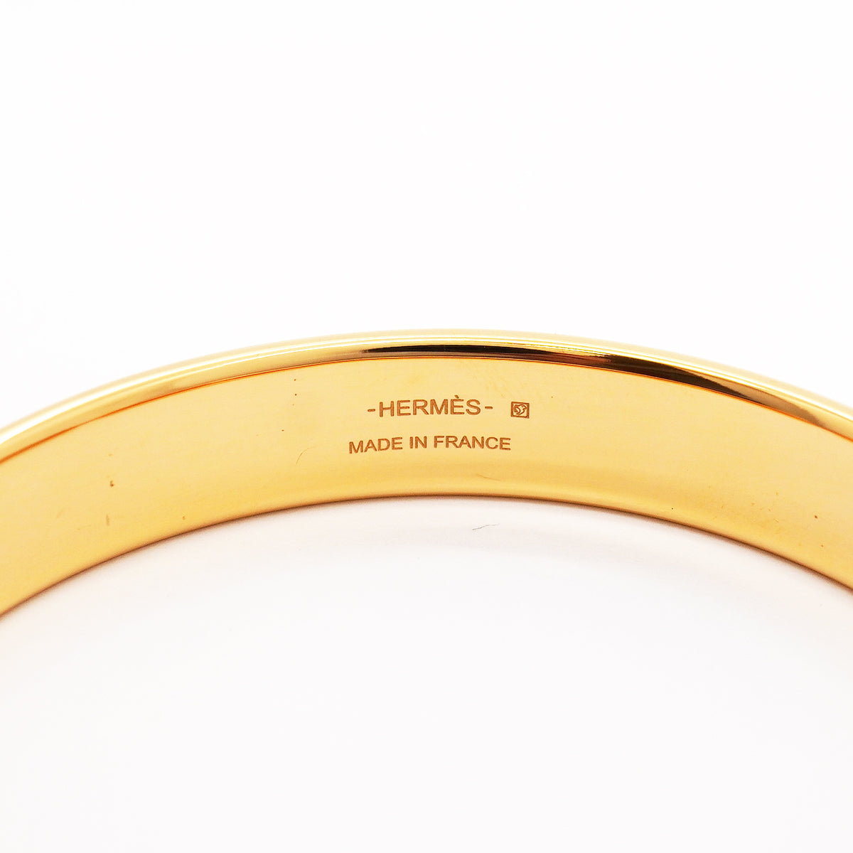 【6jhb0339】エルメス バングル オランプ GPメッキ リザード ゴールド【中古】レディース