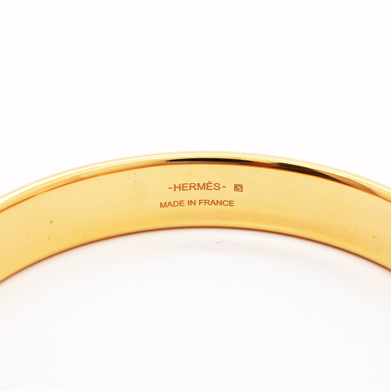 【6jhb0339】エルメス バングル オランプ GPメッキ リザード ゴールド【中古】レディース