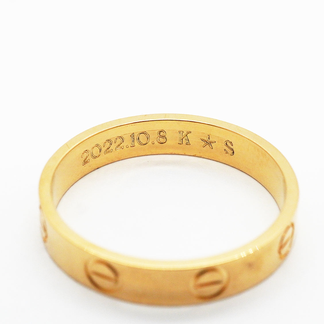 【6jhb0343】カルティエ リング ミニラブ K18YG イエローゴールド ＃56【中古】メンズ