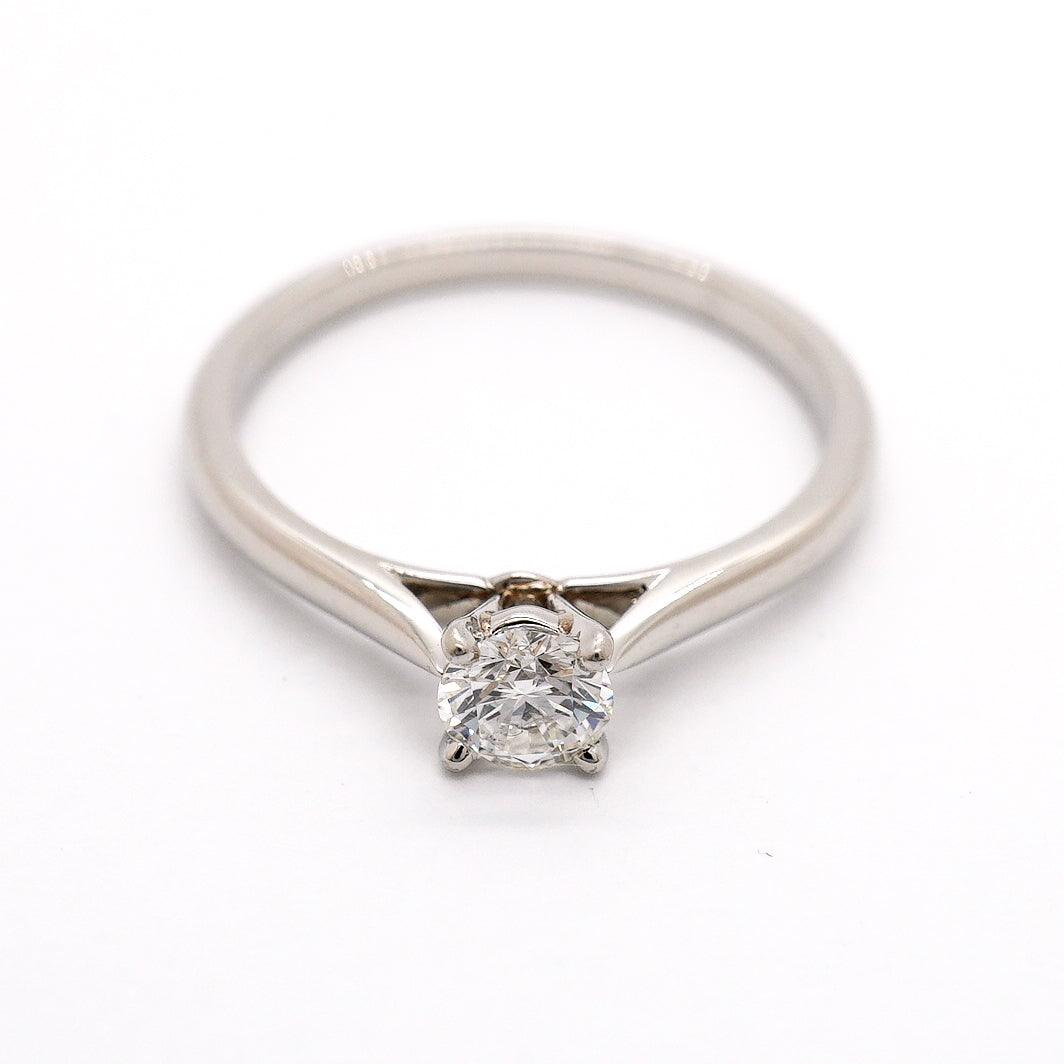 【6jhb0344】カルティエ リング ソリテール 1PD Pt950 プラチナ ダイヤモンド 0.31ct ＃51【中古】レディース