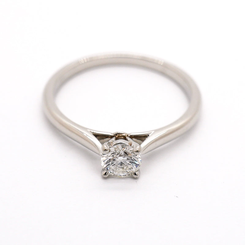 【6jhb0344】カルティエ リング ソリテール 1PD Pt950 プラチナ ダイヤモンド 0.31ct ＃51【中古】レディース