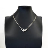 【6jhb0347-k】ティファニー ネックレス ハードウェア/ダブルリンク シルバー925【中古】レディース