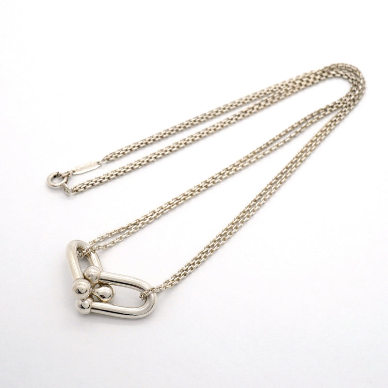 【6jhb0347-k】ティファニー ネックレス ハードウェア/ダブルリンク シルバー925【中古】レディース